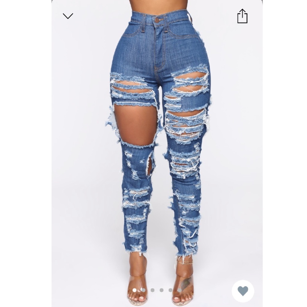 Very ripped jeans ;)